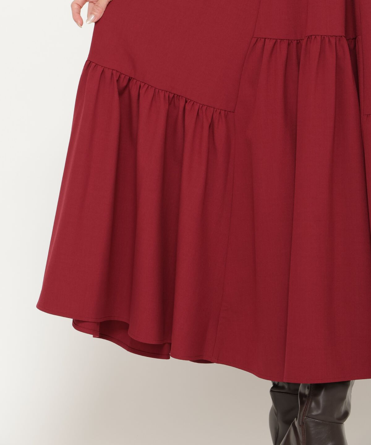 アンドクチュール「シャツレイヤード裾切替ワンピース」|ワンピース|