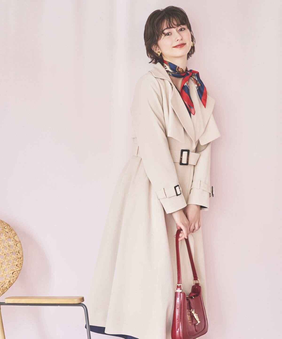 アンドクチュール「ミニマルムードトレンチコート」|トレンチコート|