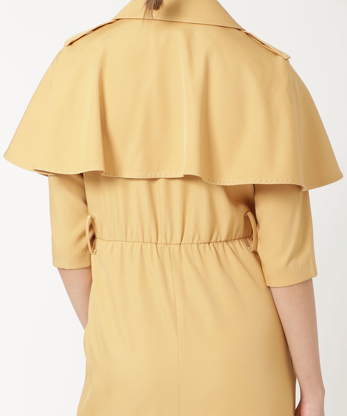 REDYAZEL「トレンチケープデザイン5分丈ワンピース」|ワンピース|