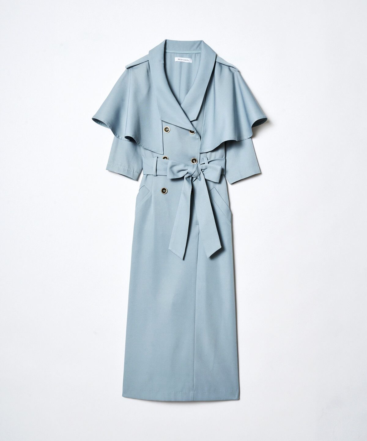 REDYAZEL「トレンチケープデザイン5分丈ワンピース」|ワンピース|