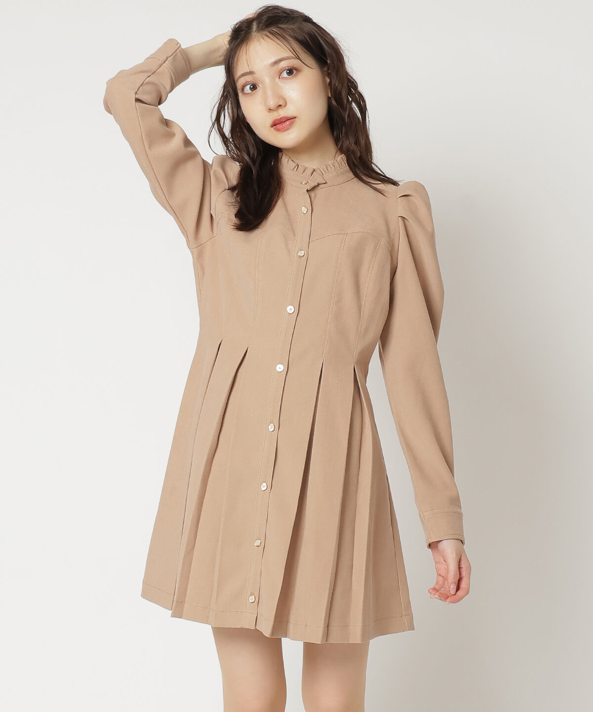 REDYAZEL「コルセットミニワンピース」|ワンピース|ベージュ