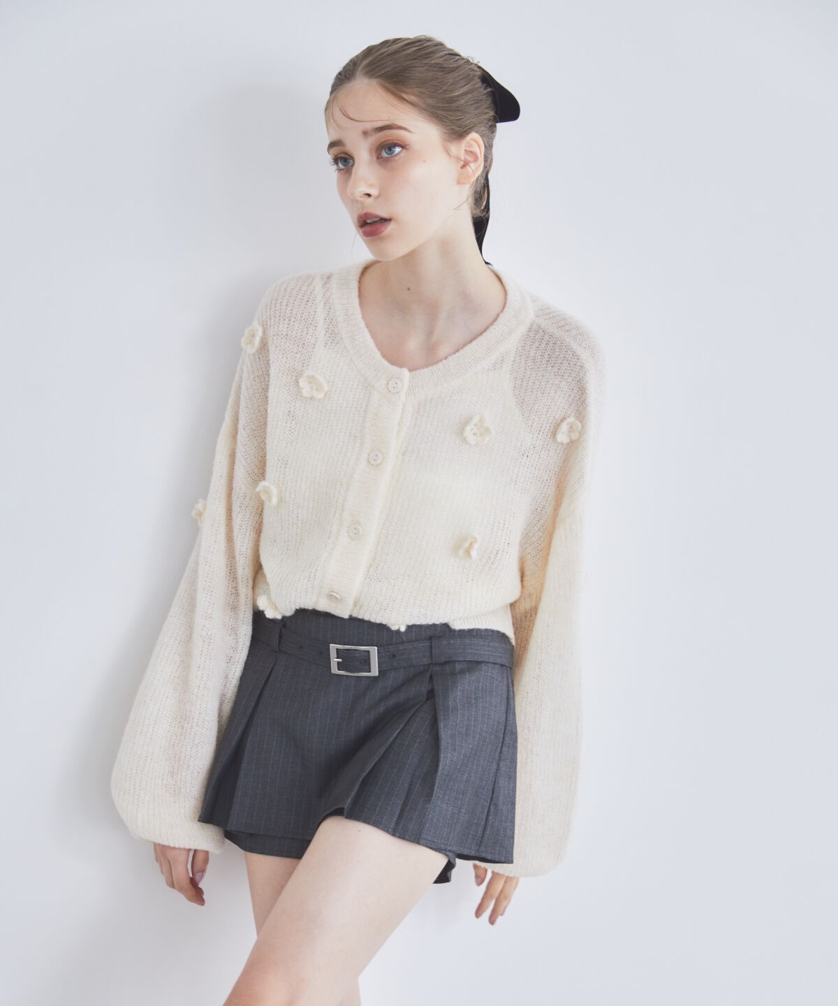 REDYAZEL「レイヤードデザインベルティッドショートパンツ」|キュロット|