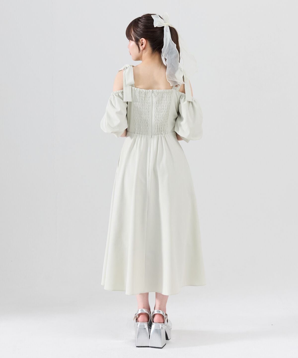REDYAZEL「ショルダーリボンオフショルワンピース」|ワンピース|