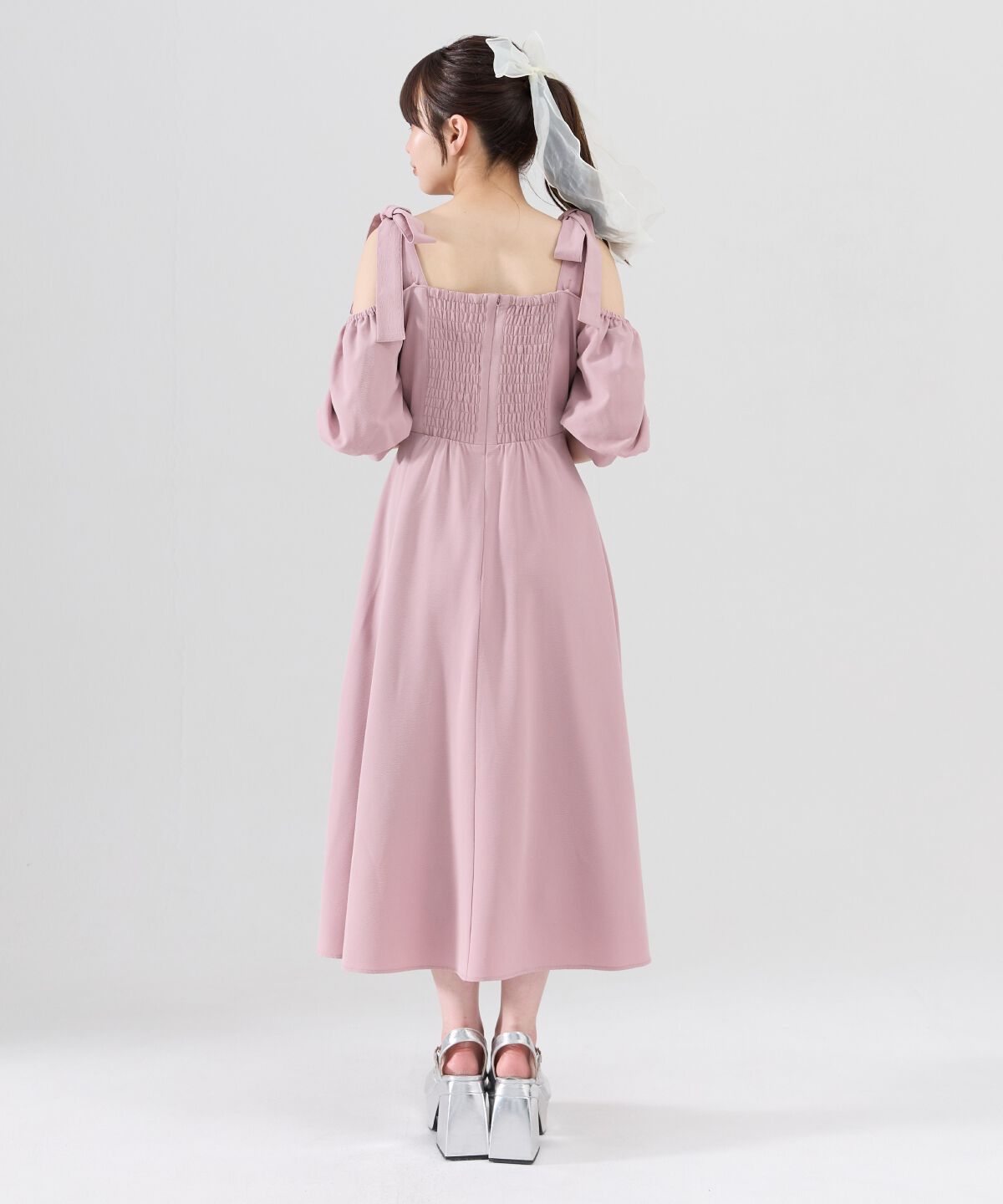 REDYAZEL「ショルダーリボンオフショルワンピース」|ワンピース|
