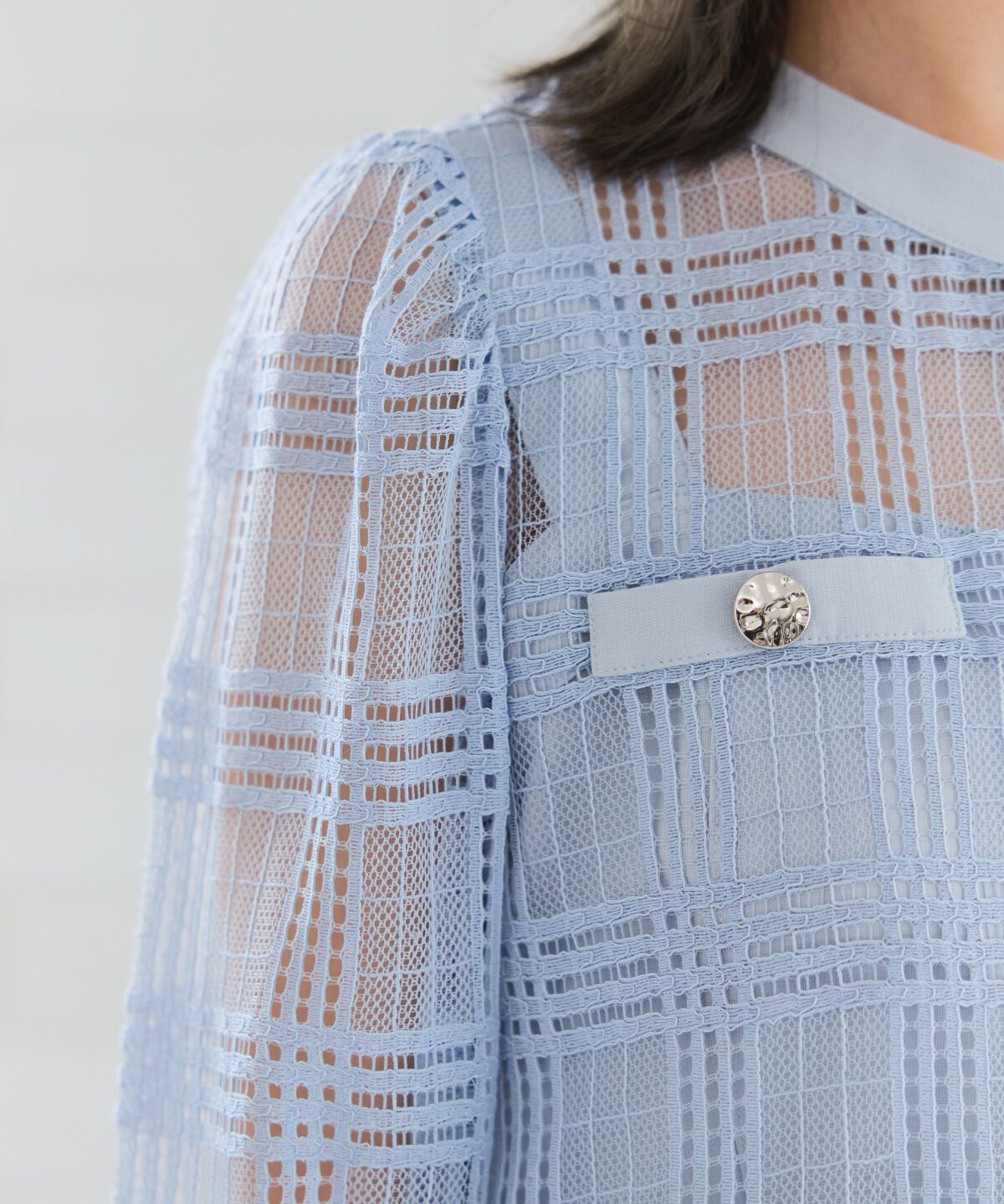 REDYAZEL「シアーチェックカーディガン＆ビスチェワンピースセット」|ワンピース|