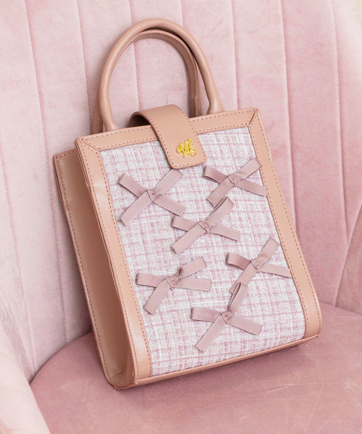 WILLSELECTION「2wayツイードリボンバッグ」|ショルダー・メッセンジャー|ピンク