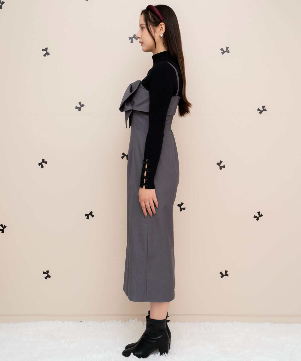 WILLSELECTION「ドレープリボンIラインワンピース」|ワンピース|