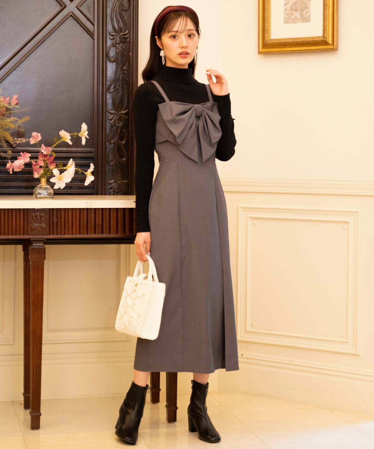 WILLSELECTION「ドレープリボンIラインワンピース」|ワンピース|