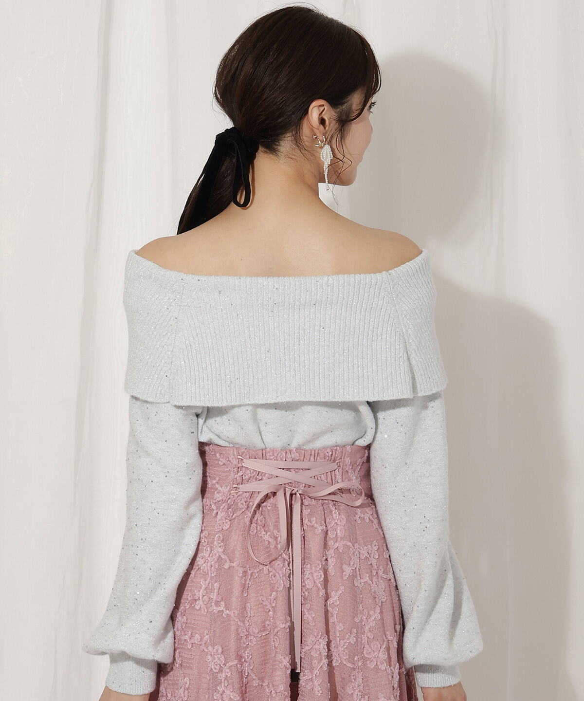 WILLSELECTION「ラメオフタートルニットプルオーバー」|ニット・セーター|