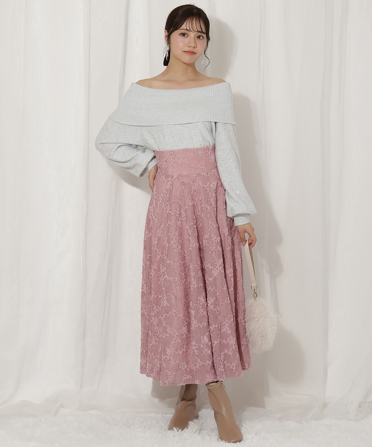 WILLSELECTION「ラメオフタートルニットプルオーバー」|ニット・セーター|