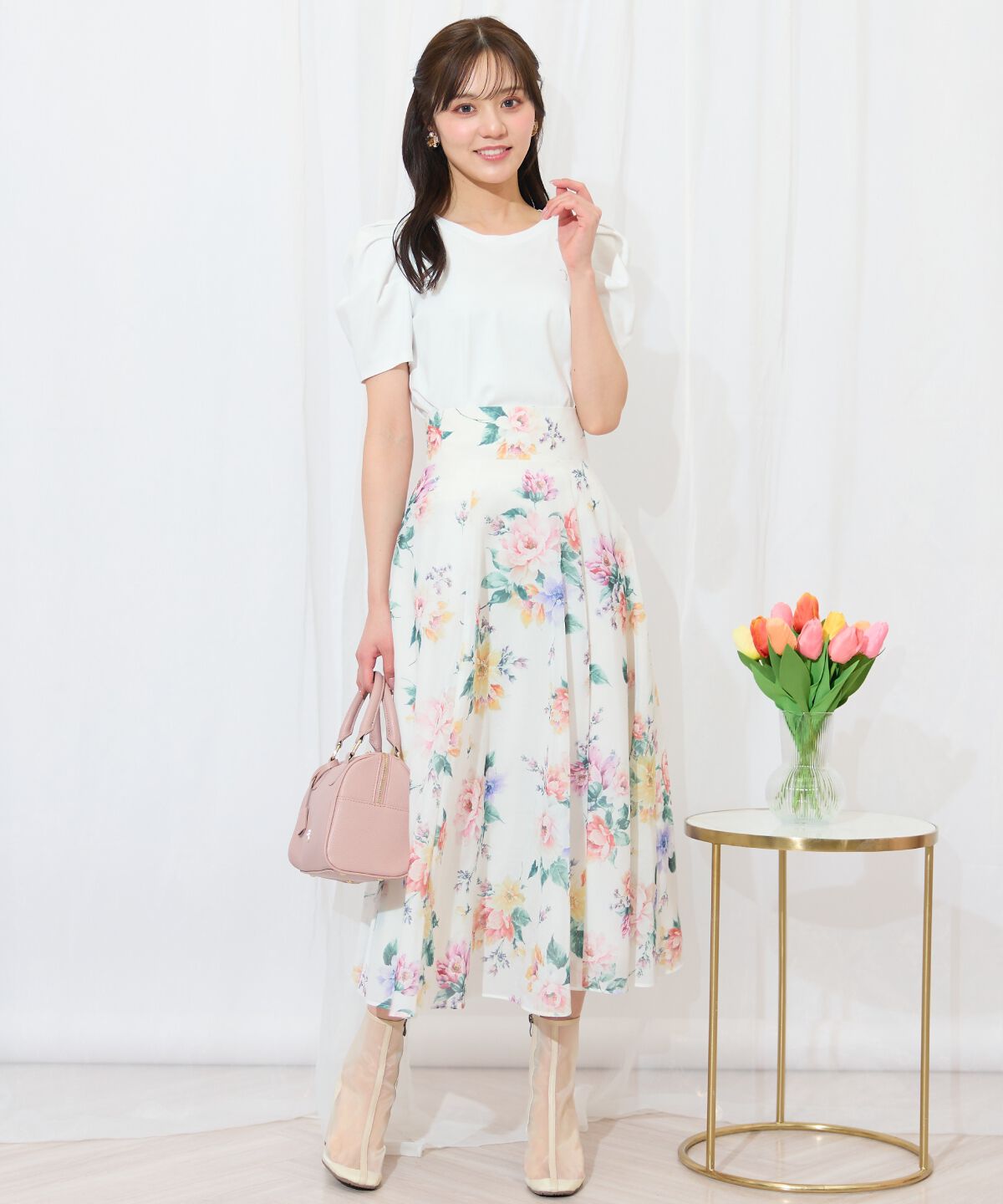 WILLSELECTION「タックスリーブロゴ刺繍トップス」|Tシャツ・カットソー|