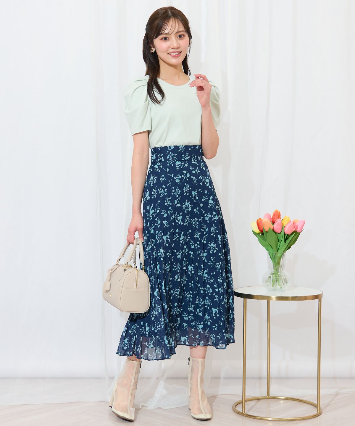 WILLSELECTION「タックスリーブロゴ刺繍トップス」|Tシャツ・カットソー|