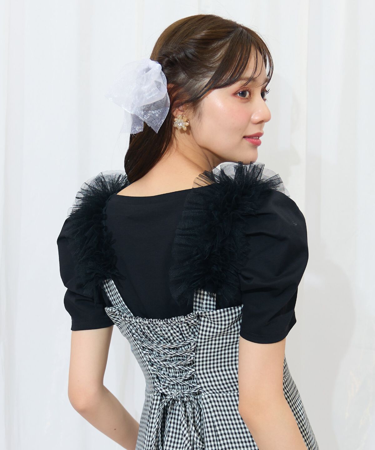 WILLSELECTION「タックスリーブロゴ刺繍トップス」|Tシャツ・カットソー|