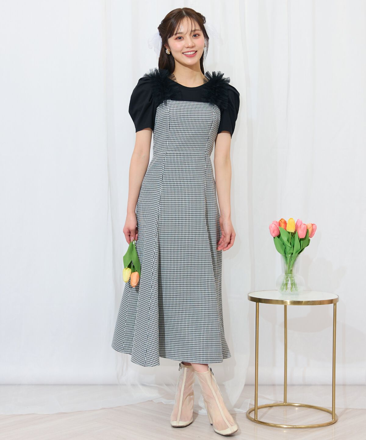 WILLSELECTION「タックスリーブロゴ刺繍トップス」|Tシャツ・カットソー|