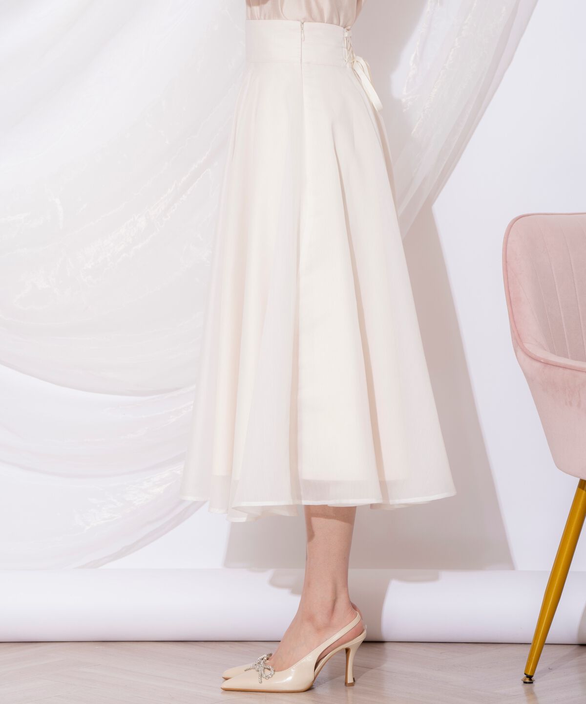 WILLSELECTION「オーガンジーフレアスカート」|フレア|