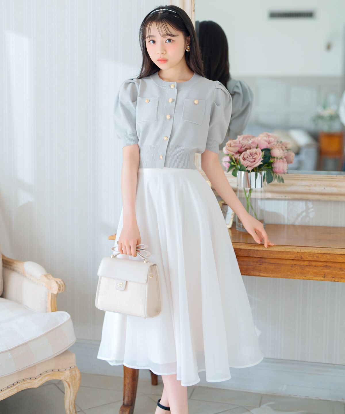 WILLSELECTION「オーガンジーフレアスカート」|フレア|