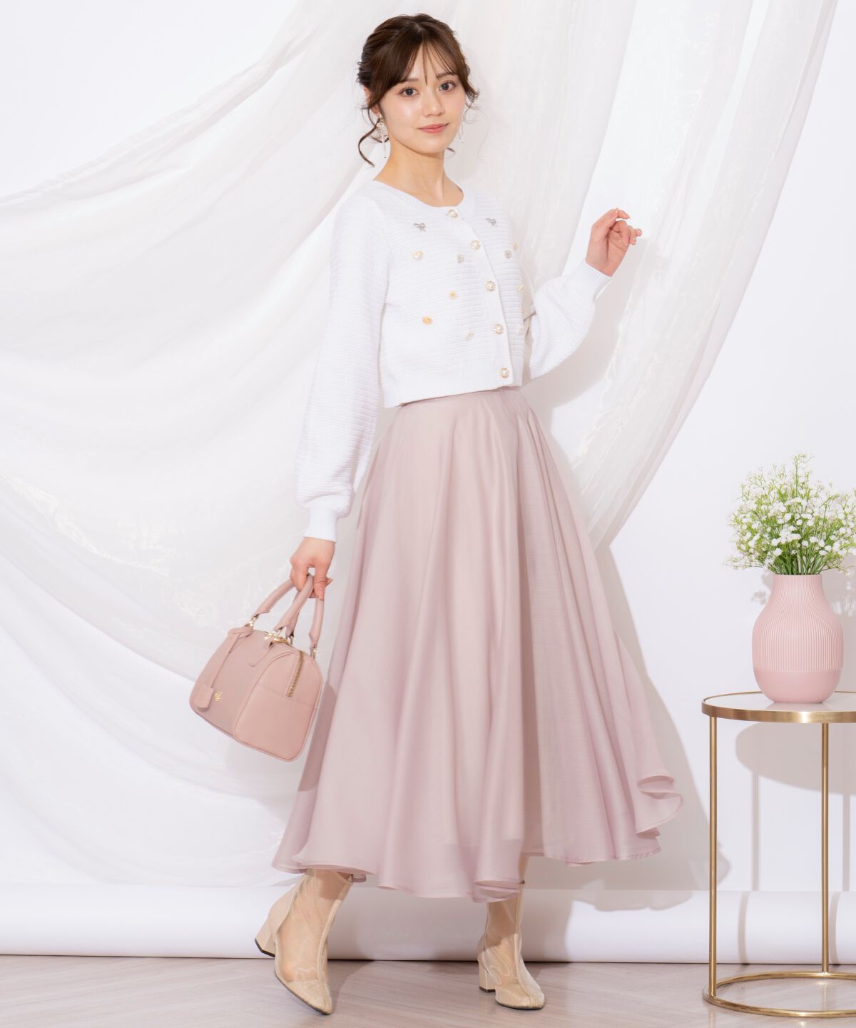 WILLSELECTION「オーガンジーフレアスカート」|フレア|