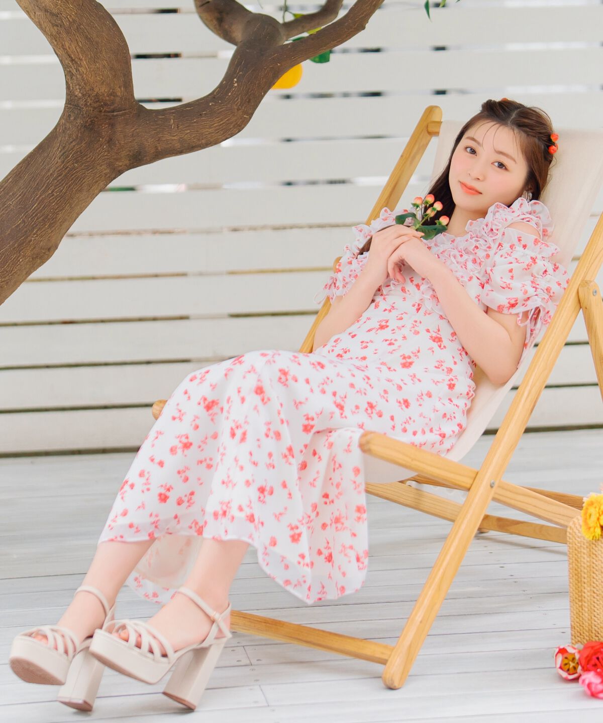 WILLSELECTION「ジュイフラワーフリルワンピース」|ワンピース|