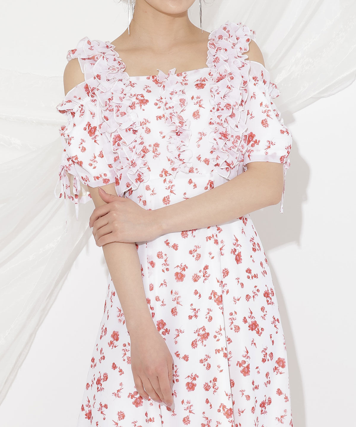 WILLSELECTION「ジュイフラワーフリルワンピース」|ワンピース|