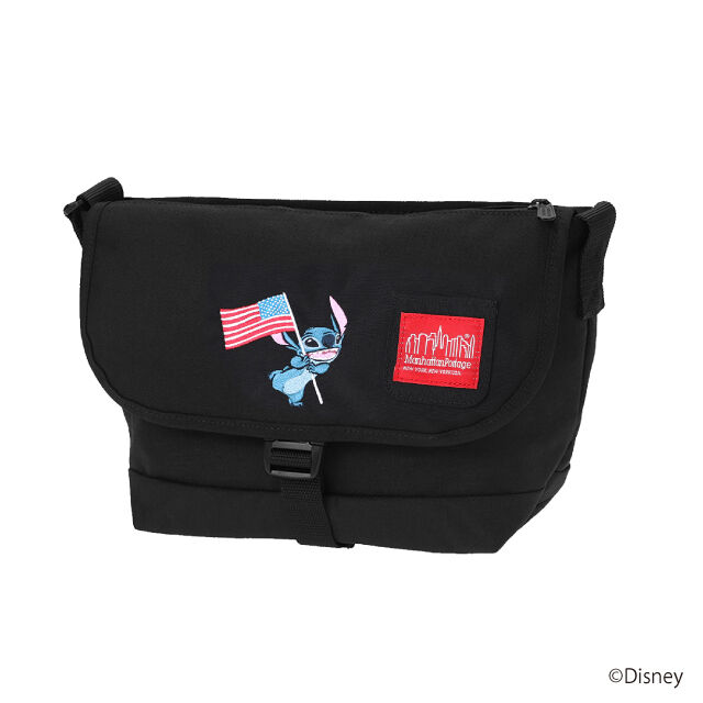 Manhattan Portage「NYLON MESSENGER BAG JR (SM) FZP 500D CORDURA/STITCH」|ショルダー・メッセンジャー|BLK