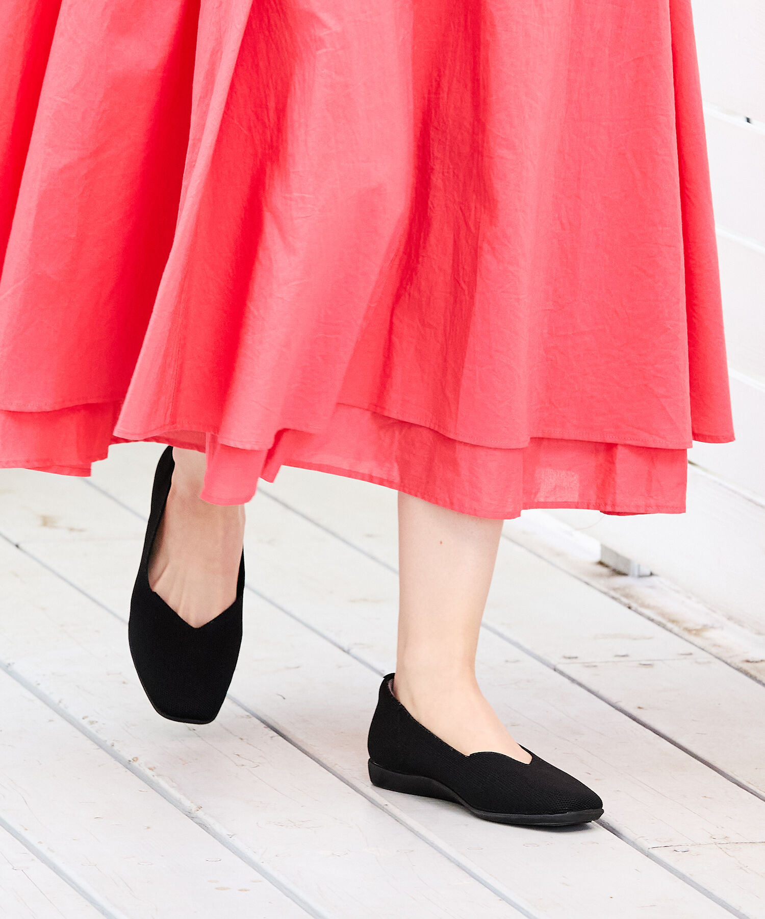 ORiental TRaffic「【洗濯OK】 ニットパンプス /R-3215 軽量 フラット ニット 通気性 柔らかい」|パンプス|