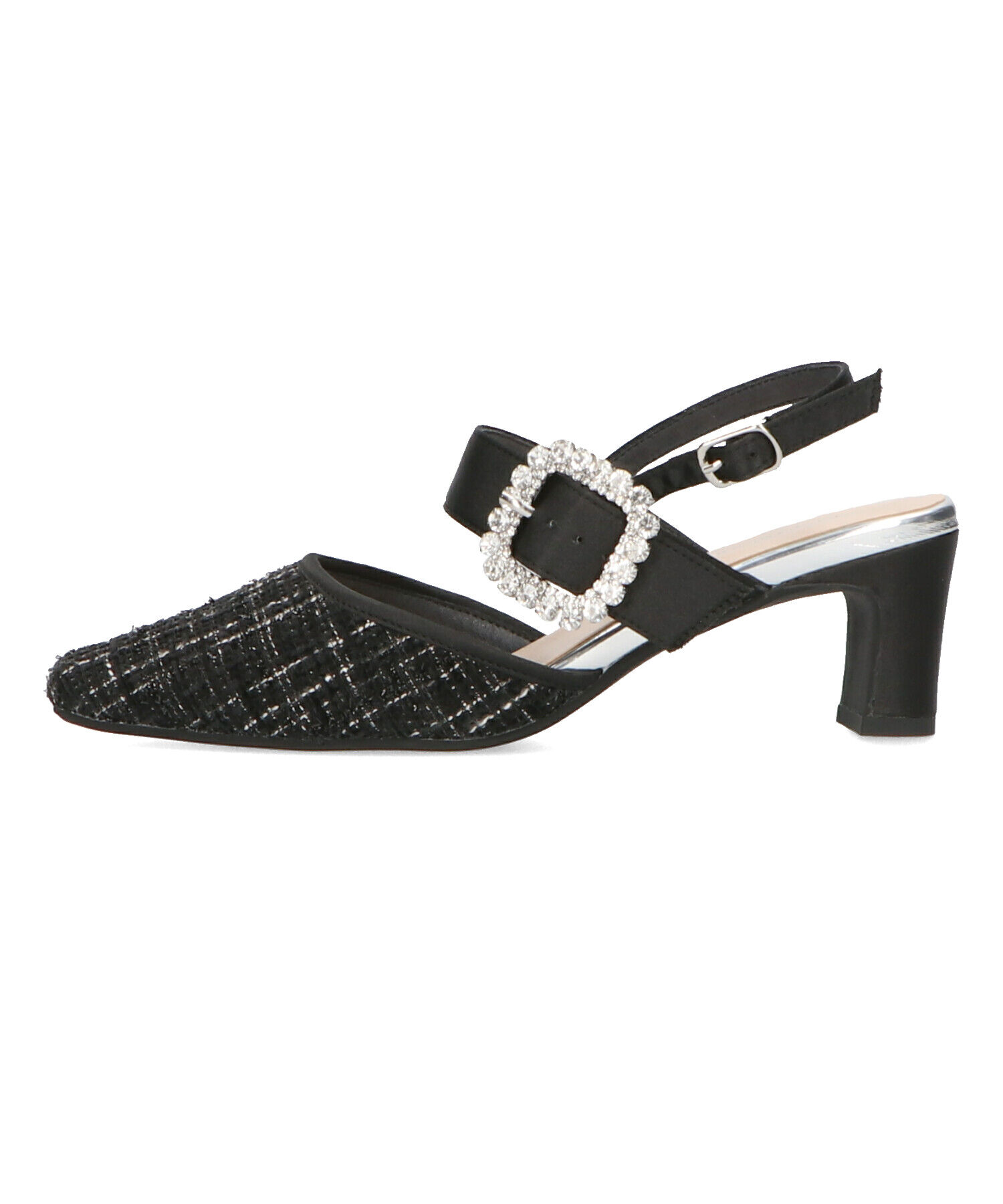 ORiental TRaffic「●2025春夏新作●ビジューストラップツイードパンプス/51115」|パンプス|