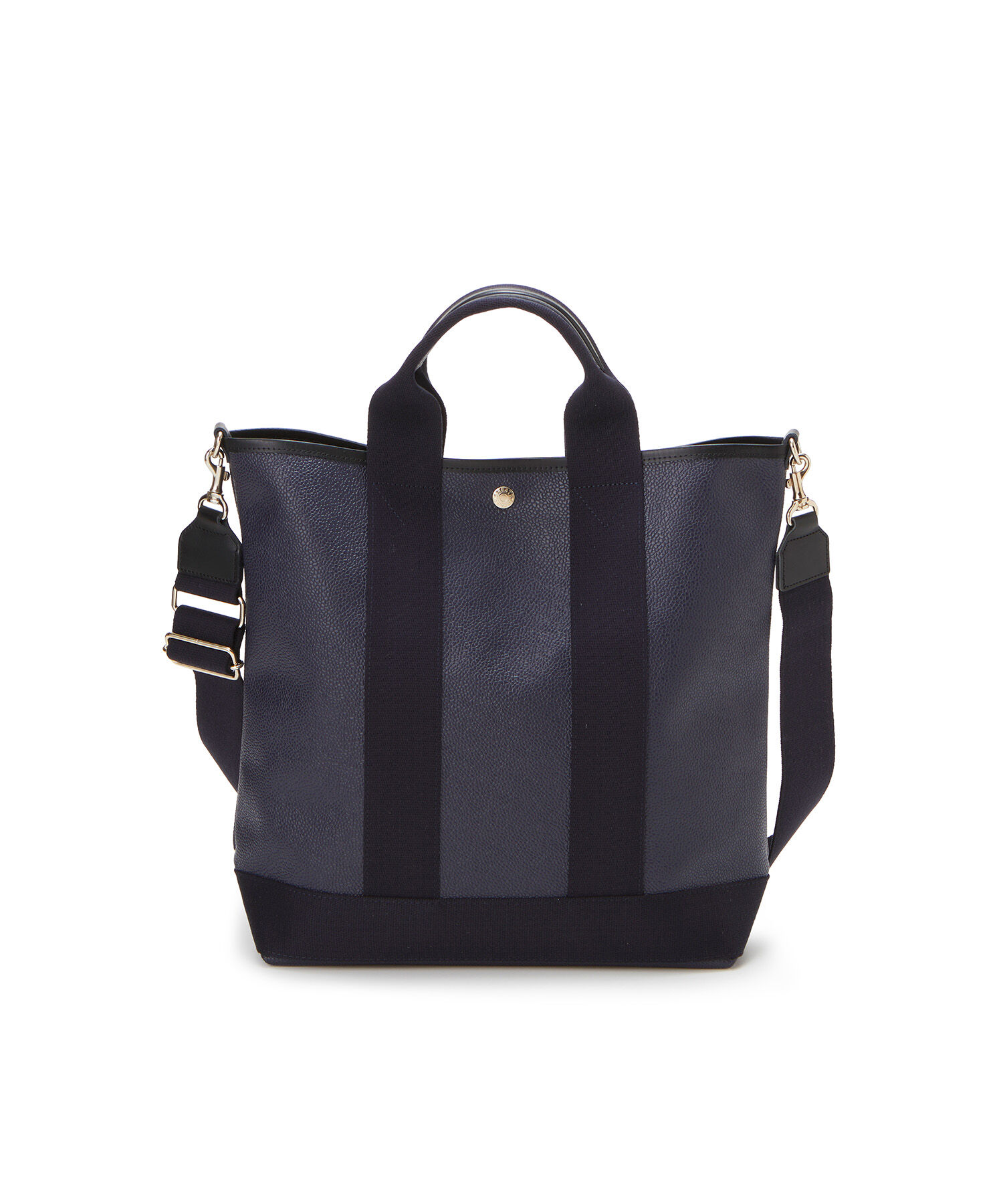 TOPKAPI BREATH「スコッチグレイン ネオレザー 縦型 A4 トート バッグ ショルダー付き L」|ショルダー・メッセンジャー|ダークネイビー