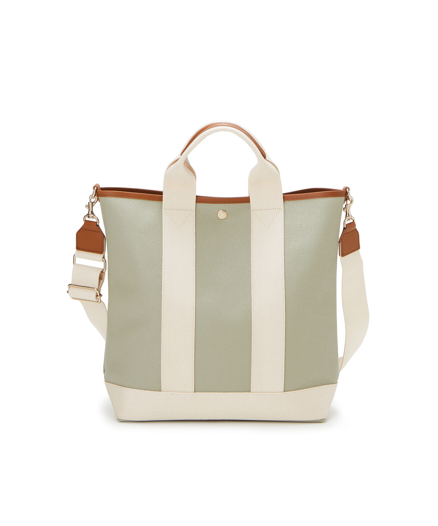 TOPKAPI BREATH「スコッチグレイン ネオレザー 縦型 A4 トート バッグ ショルダー付き L」|ショルダー・メッセンジャー|グリーングレー