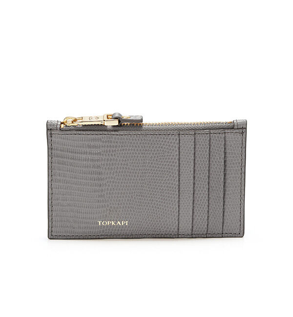 TOPKAPI 「イタリアンレザー リザード型押し フラグメントケース LUCIA ルチア」|名刺入れ・カードケース|ミディアムグレー