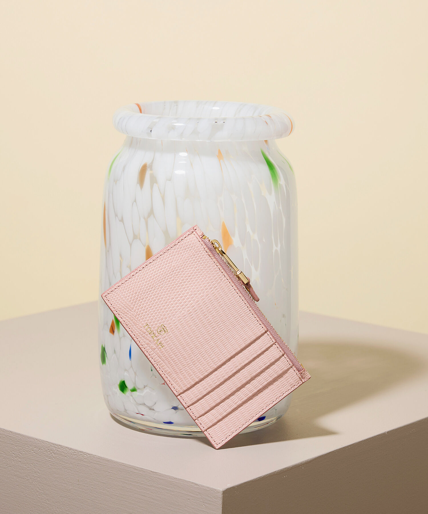 TOPKAPI 「イタリアンレザー リザード型押し フラグメントケース LUCIA ルチア」|名刺入れ・カードケース|ピンクグレー