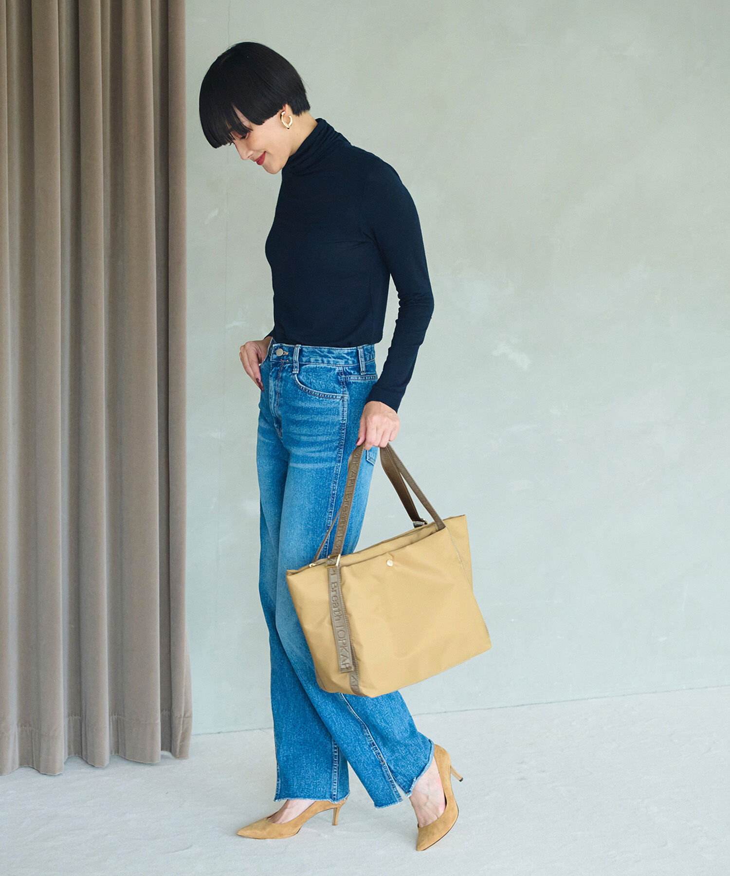 TOPKAPI BREATH「【Breath TOPKAPI】Freely フリーリー ナイロン ロゴテープ 2way トートバッグ」|トートバッグ|