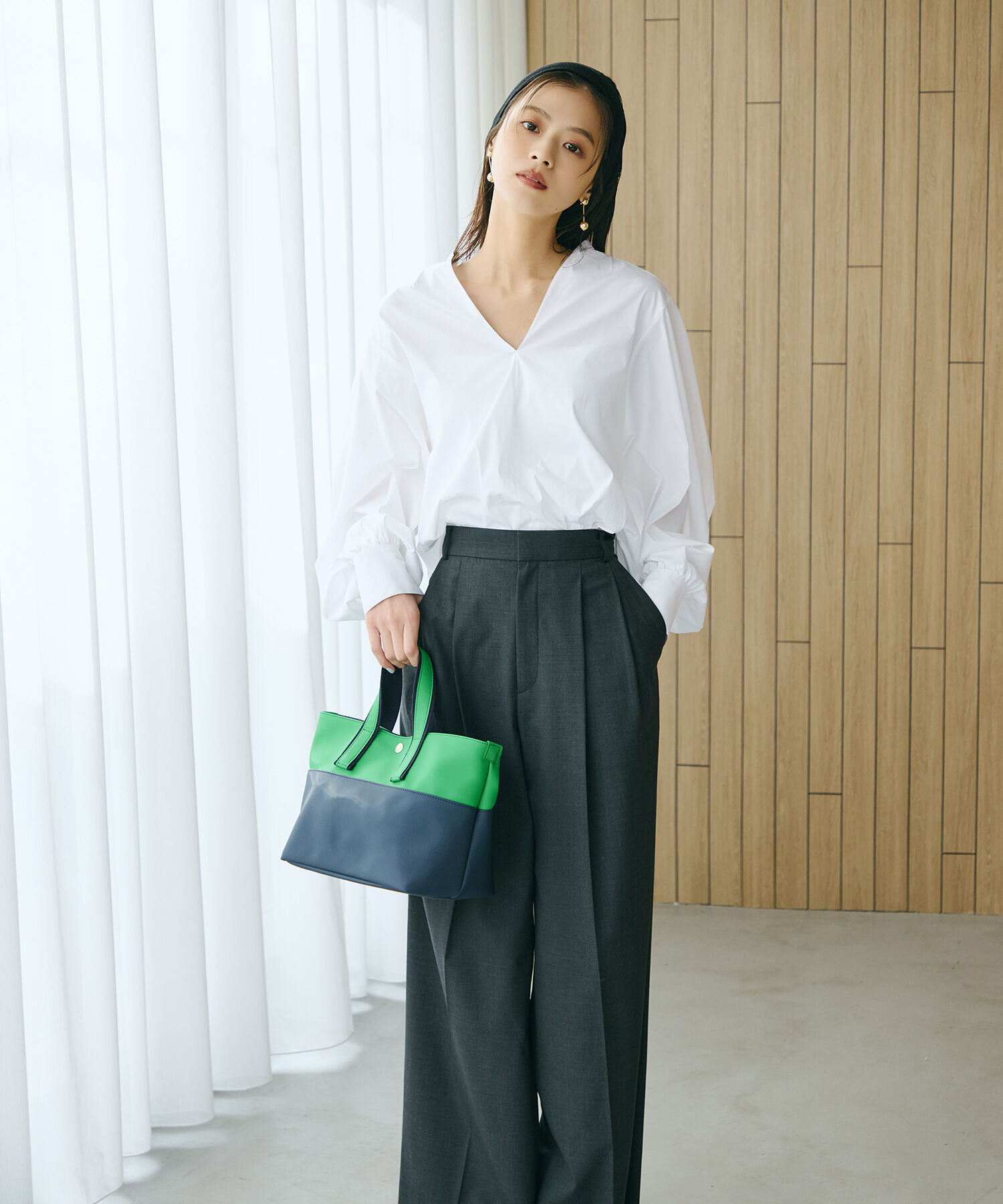 TOPKAPI BREATH「【Breath TOPKAPI】Bright ブライト カラーブロックミニ トートバッグ」|トートバッグ|