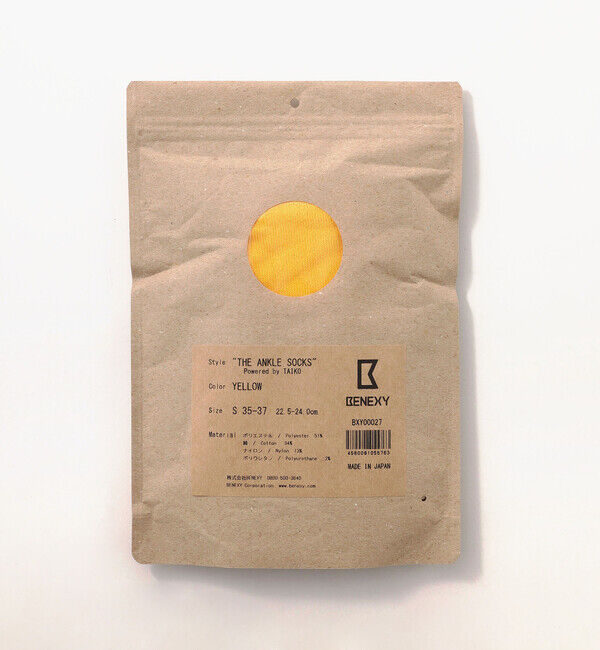 BENEXY「【ベネクシー】ザ アンクルソックス/イエロー ポリエステル コットン/靴下 メンズ レディース」|ソックス|