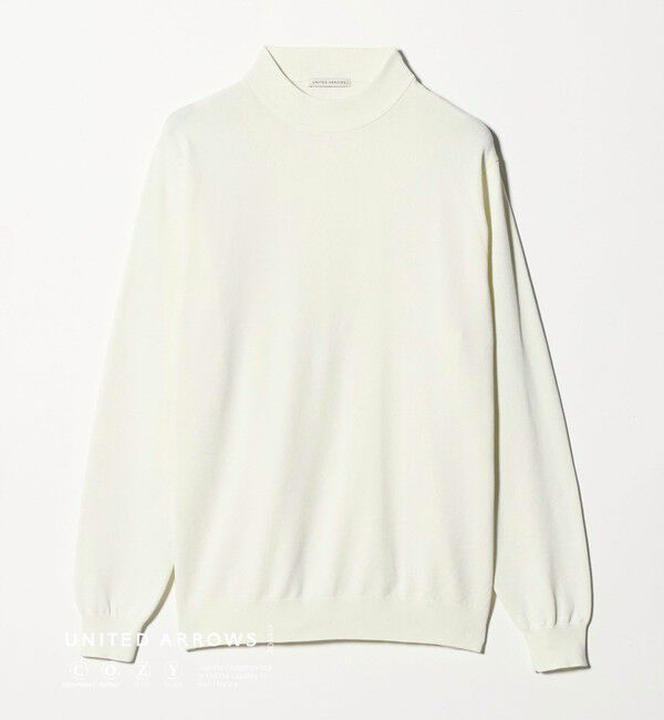 UNITED ARROWS「モックネックニット UA COZY ウォッシャブル」|ニット・セーター|OFF WHITE