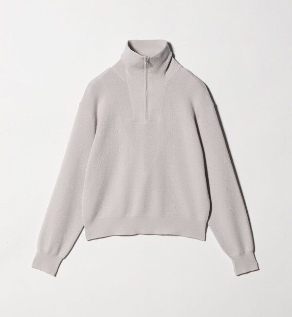 UNITED ARROWS green label relaxing「ハーフ ジップ プルオーバー ウォッシャブル」|ニット・セーター|LT.GRAY