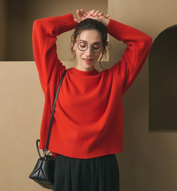 ウールカシミヤ アクア クルーネックニット（BEAUTY&YOUTH UNITED