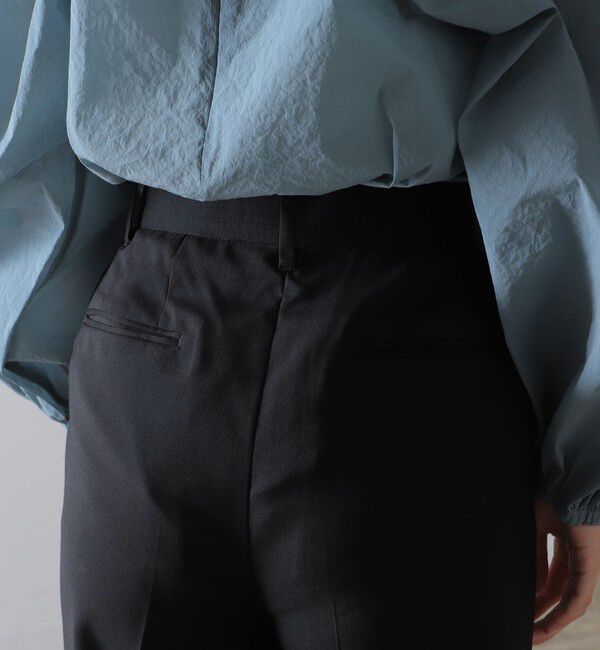 Demi-Luxe BEAMS 「AK+1 / スーパーブラック ストレートパンツ」|スラックス|