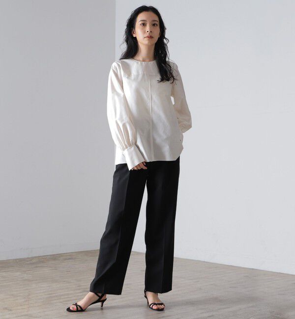 Demi-Luxe BEAMS 「AK+1 / スーパーブラック ストレートパンツ」|スラックス|