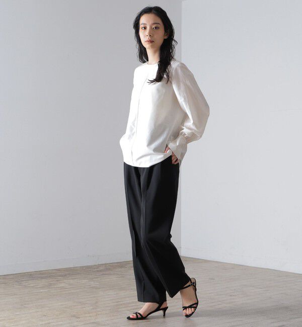 Demi-Luxe BEAMS 「AK+1 / スーパーブラック ストレートパンツ」|スラックス|