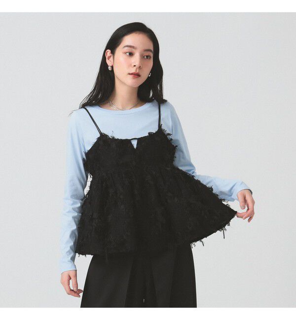 Ray BEAMS 「フリンジ ジャカード キャミソール」|キャミソール|