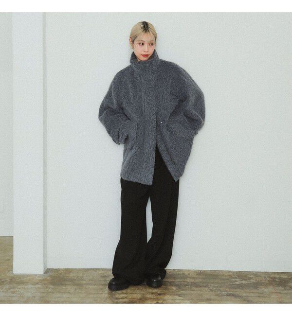 Ray BEAMS 「シャギースタンド カラー ハーフ コート」|その他|