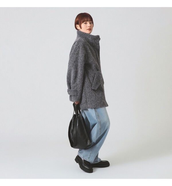 Ray BEAMS 「シャギースタンド カラー ハーフ コート」|その他|