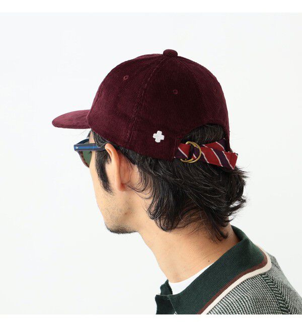 BEAMS PLUS「BEAMS PLUS / レジメンタル ストラップ コーデュロイ 6パネル キャップ」|その他|