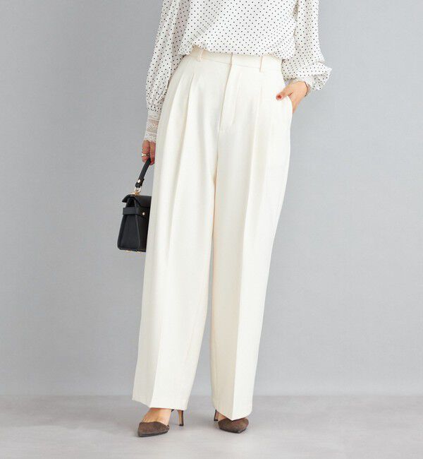 SHIPS for women「〈手洗い可能〉2タックワイドパンツ◇」|その他|