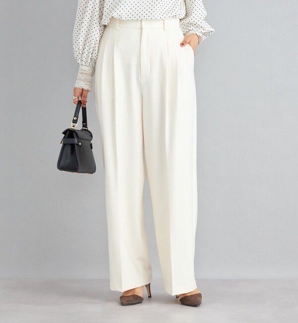 SHIPS for women「〈手洗い可能〉2タックワイドパンツ◇」|その他|