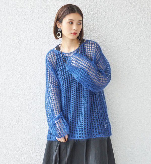 SHIPS for women「〈手洗い可能〉モヘヤ メッシュ プルオーバー◇」|ニット・セーター|