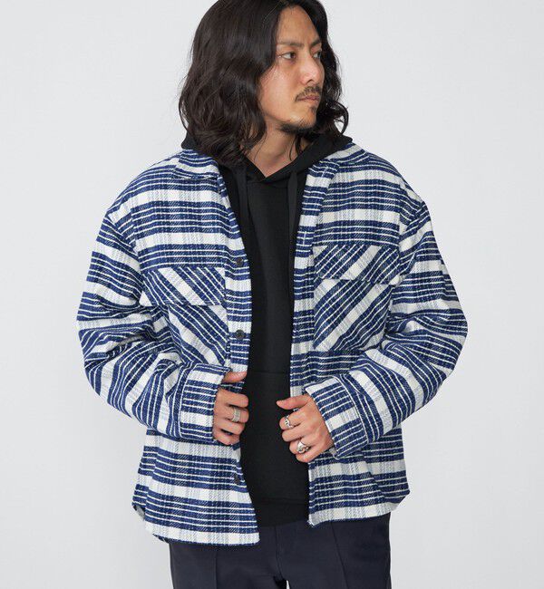 SHIPS「【WEB限定】SHIPS: モール チェック ダブルポケット CPO シャツ ジャケット」|ミリタリージャケット|