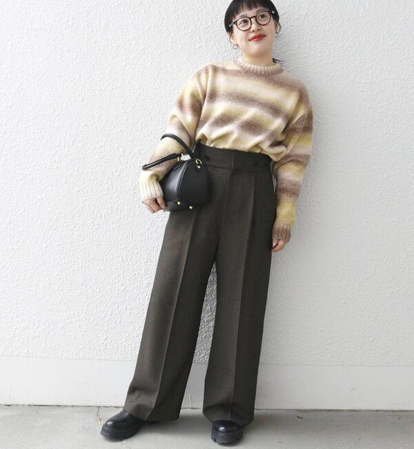 SHIPS any「SHIPS any: 〈手洗い可能〉ランダム グラデーション カラー クルーネック ニット◇」|ニット・セーター|