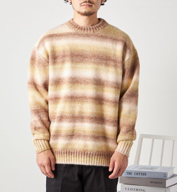 SHIPS any「SHIPS any: 〈手洗い可能〉ランダム グラデーション カラー クルーネック ニット◇」|ニット・セーター|