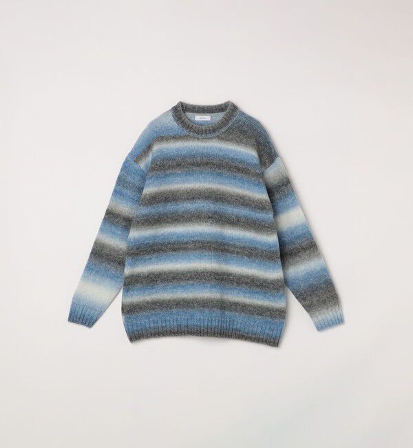 SHIPS any「SHIPS any: 〈手洗い可能〉ランダム グラデーション カラー クルーネック ニット◇」|ニット・セーター|